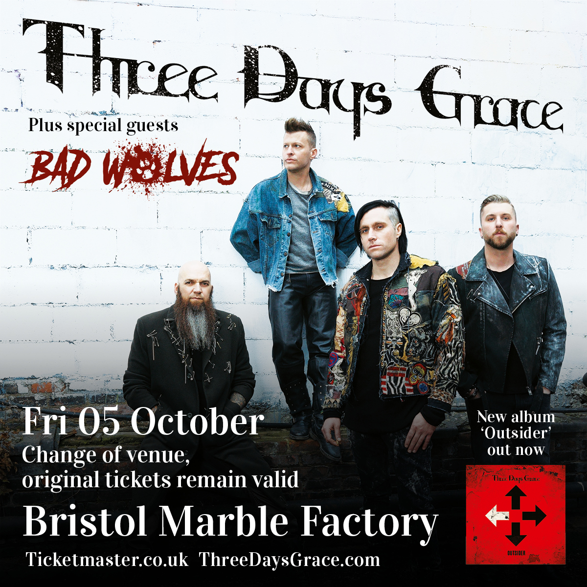 Venue Change for Bristol on October 5