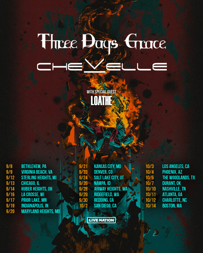 USA COHEADLINE TOUR WITH CHEVELLE SEP/OCT 2023 Three Days Grace